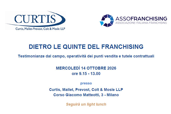 14 OTTOBRE | Dietro le quinte del Franchising