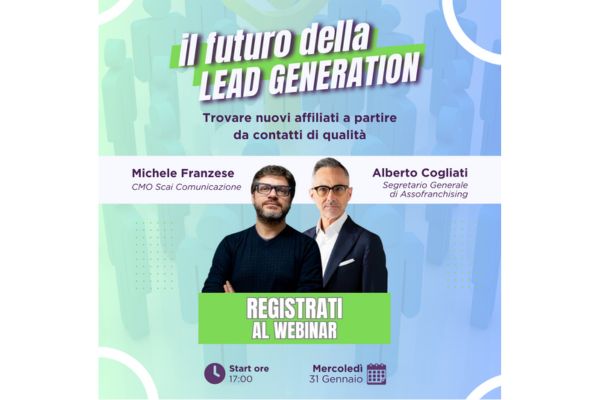 31 gennaio - Il futuro della Lead Generation insieme a Scai Comunicazione