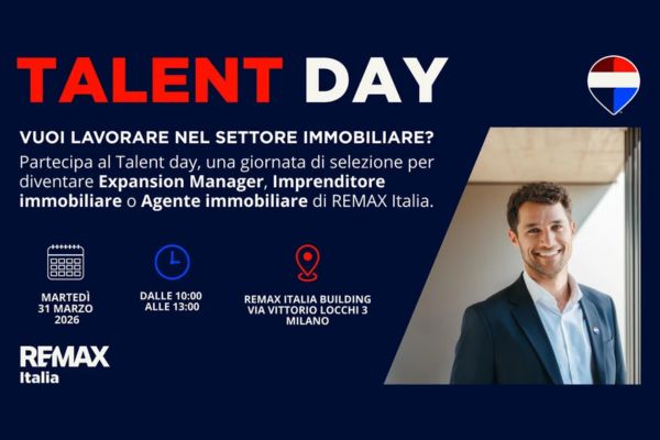 REMAX lancia il Talent Day: nuove opportunità per professionisti e imprenditori del real estate