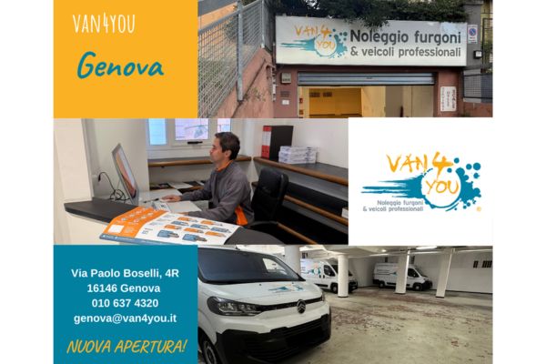 VAN4YOU apre il suo primo centro in Liguria