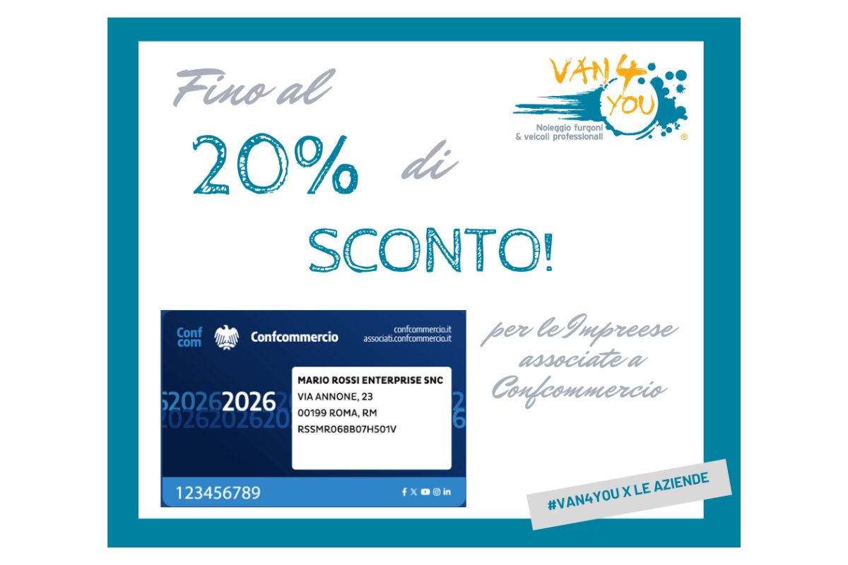 VAN4YOU rinnova l'accordo con Confcommercio