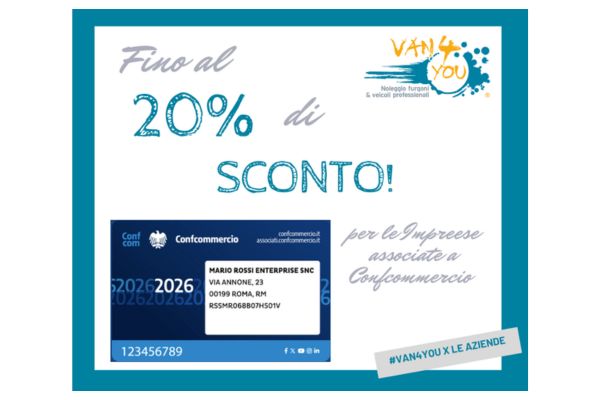 VAN4YOU rinnova l'accordo con Confcommercio